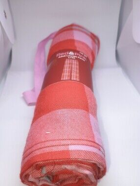 Red & Pink Plaid Adult Lonuge pants New In Pack